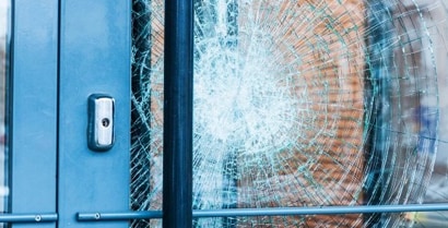Smashed window in Bartley